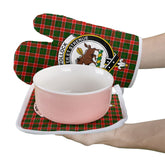 Pollock Modern Tartan Crest Oven Mitt And Pot Holder (2 Oven Mitts + 1 Pot Holder)